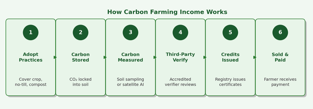 How carbon farming works process