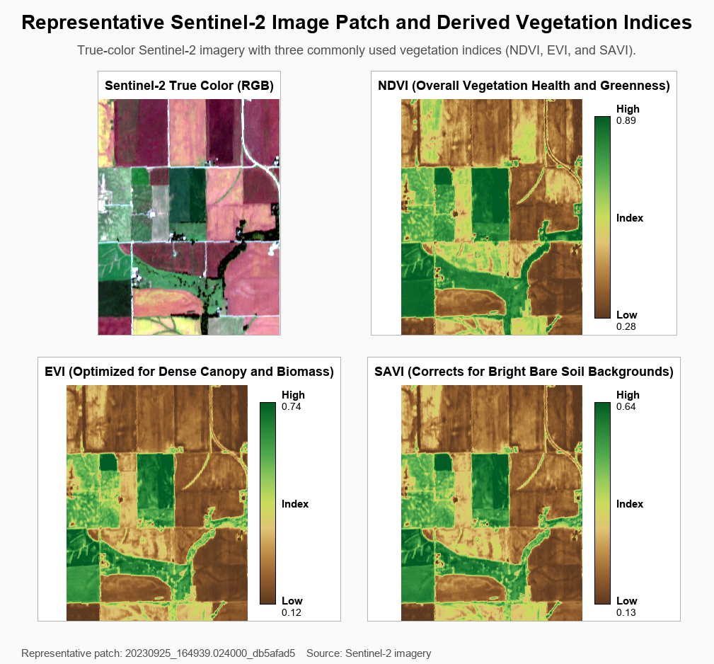 Agricultural checkerboard pattern showing high contrast property boundaries